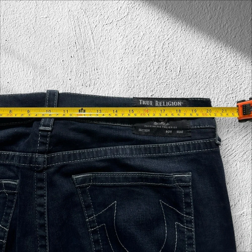 true religion rocco relaxed skinny jeans men’s 38 navy blue Y2K